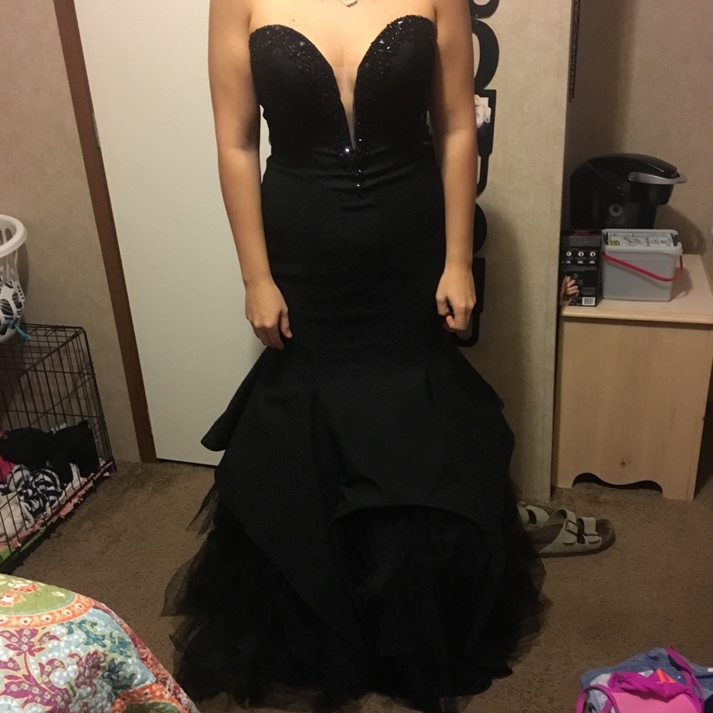 Strapless Mac Duggal Prom Dress